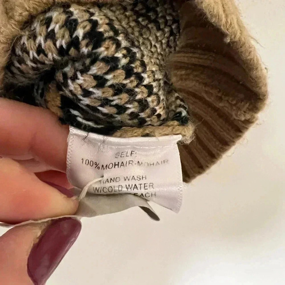 &Merci 100% Mohair Crew Neck Animal Print Sweater Size small - Picture 7 of 8